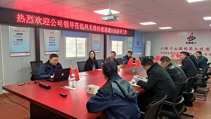 公司黨委副書(shū)記、工會(huì)主席王勝利到鳳毛快速通道01標(biāo)檢查指導(dǎo)工作